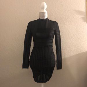 Black see-through dress